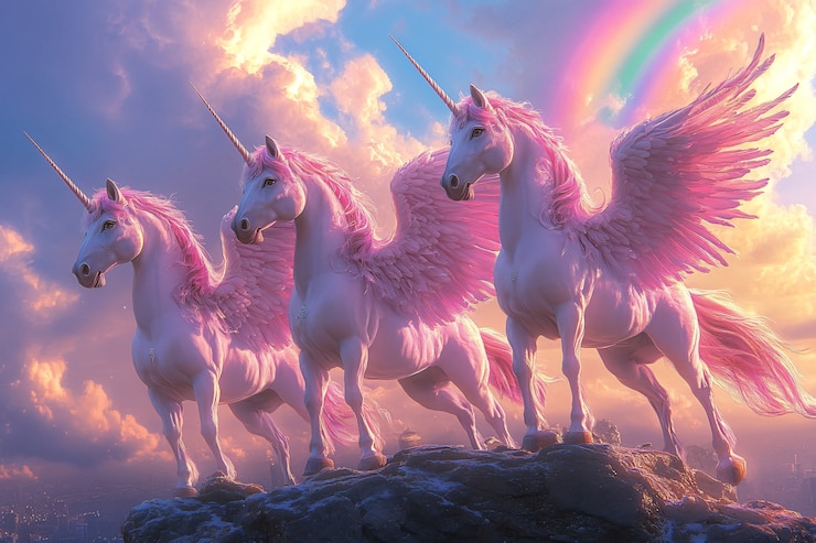 Foto gratuito representación de la criatura mítica del caballo alado pegasus