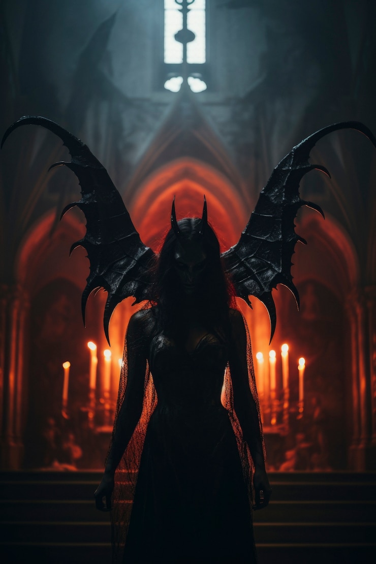 Foto gratuito representación femenina de la entidad demoníaca
