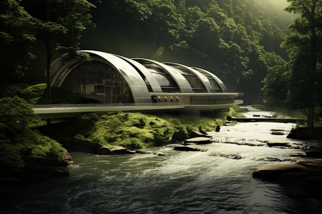 Foto gratuita representación futurista de la estructura del agua