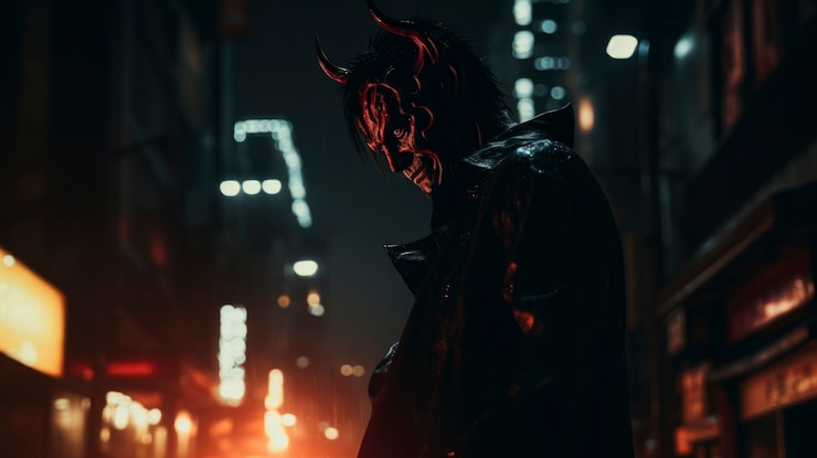 Foto gratuito representación masculina de la entidad demoníaca