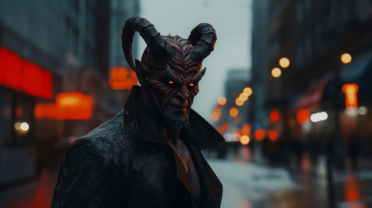 Foto gratuito representación masculina de la entidad demoníaca