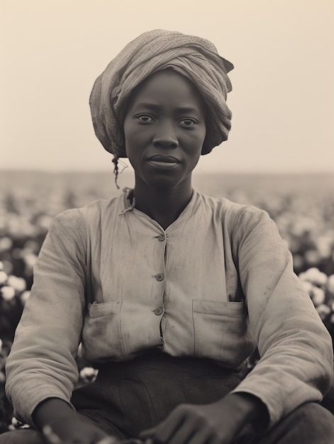 Foto gratuita representación simbólica del fin de la esclavitud en los estados unidos con personas de color