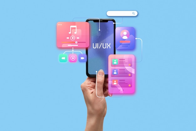 Representaciones de Ui y ux con el teléfono inteligente