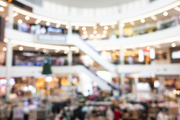 Foto gratuita resumen blur interior del centro comercial de grandes almacenes