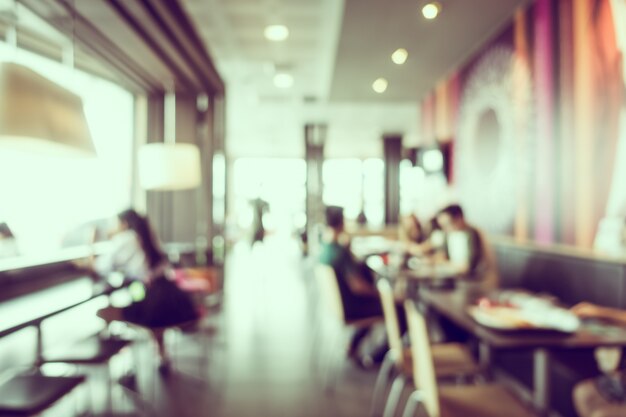 Resumen borrosa cafetería y restaurante