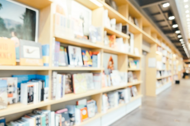 Foto gratuita resumen desenfoque y defocused biblioteca y tienda de libros tienda interior