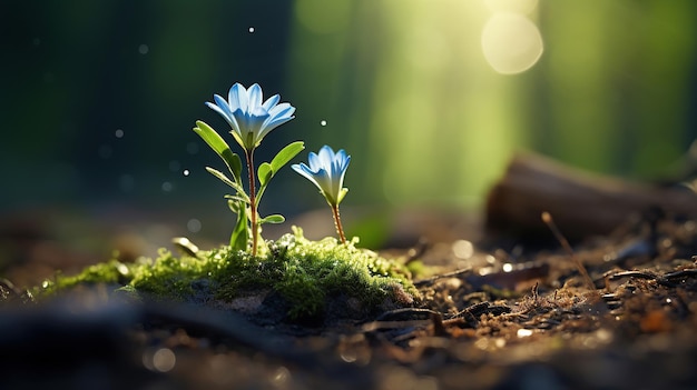 Foto gratuita el resurgimiento de la primavera, las flores en flor y el rejuvenecimiento