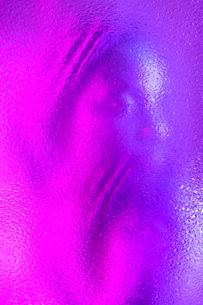 Retrato abstracto vaporwave de mujer