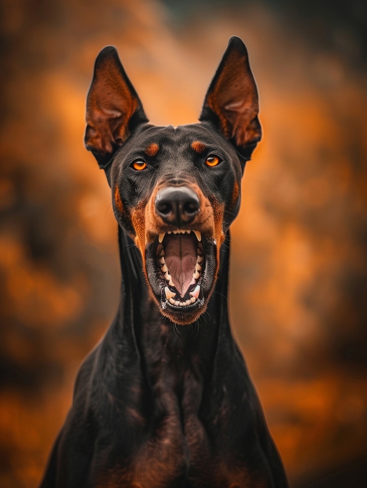 Foto gratuito retrato del adorable perro doberman