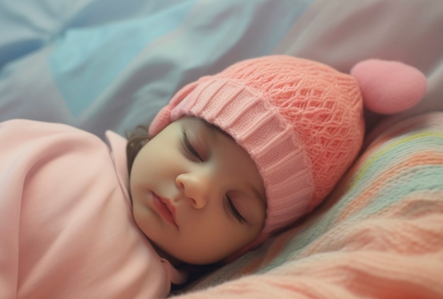 Foto gratuita retrato de un adorable recién nacido
