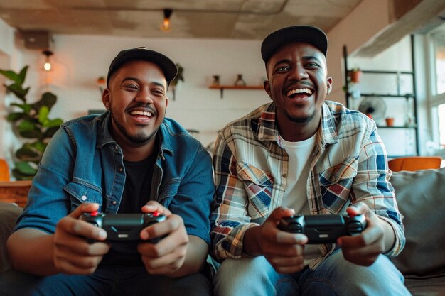 Retrato de amigos hombres compartiendo un momento afectuoso de amistad