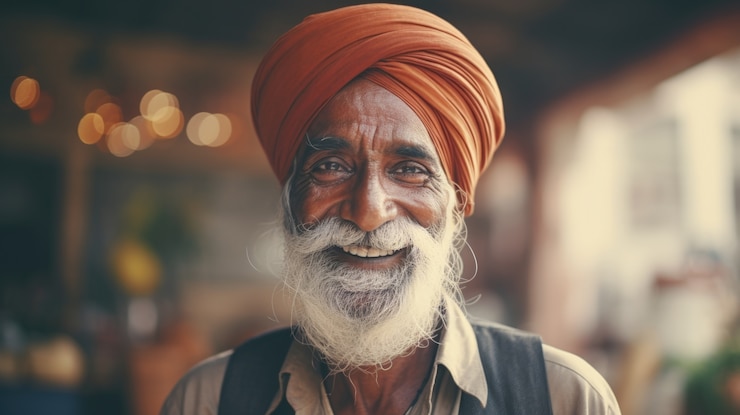 Foto gratuito retrato de un anciano en vista frontal