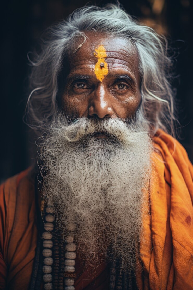 Foto gratuito retrato de un anciano en vista frontal