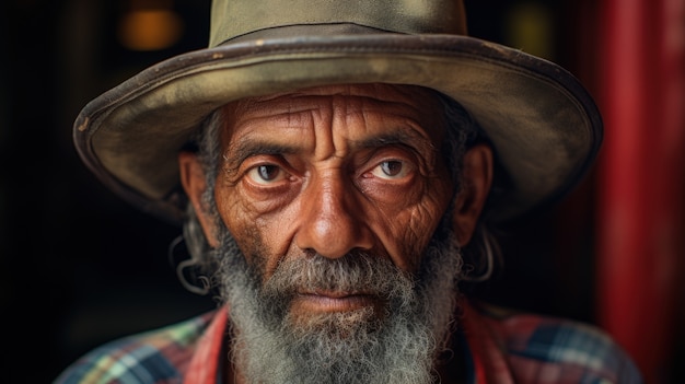 Foto gratuita retrato de un anciano en vista frontal