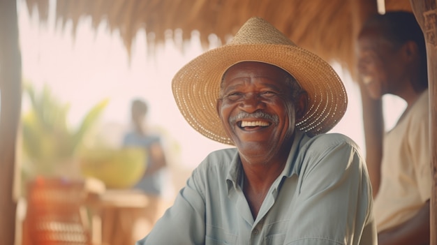 Foto gratuita retrato de un anciano en vista frontal