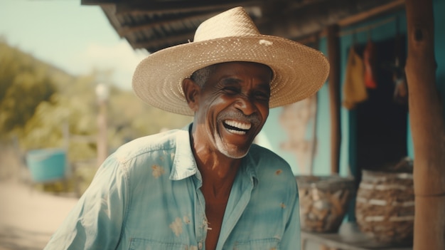 Foto gratuita retrato de un anciano en vista frontal