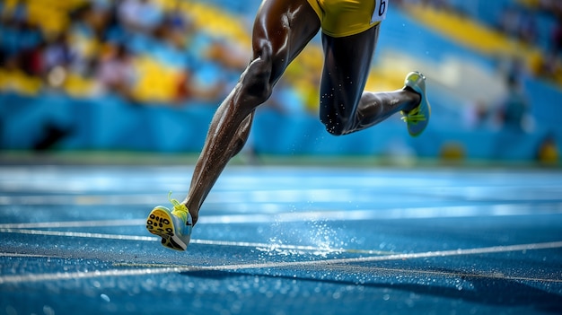 Foto gratuita retrato de un atleta que compite en el torneo de los juegos olímpicos