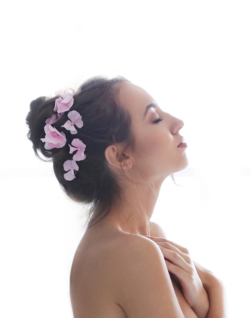 Foto gratuita retrato de belleza de una mujer