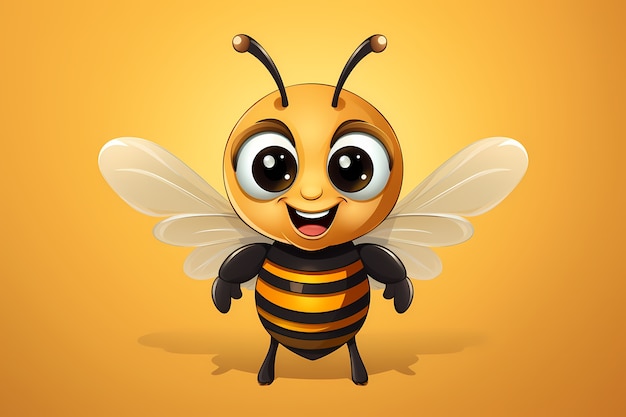 Foto gratuita retrato de una bonita abeja animada
