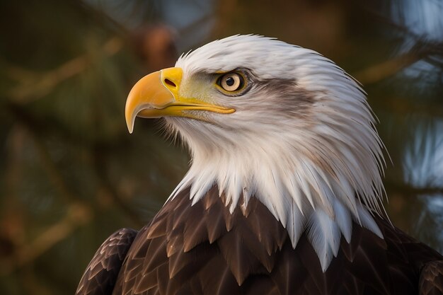 Retrato de cerca de águilas