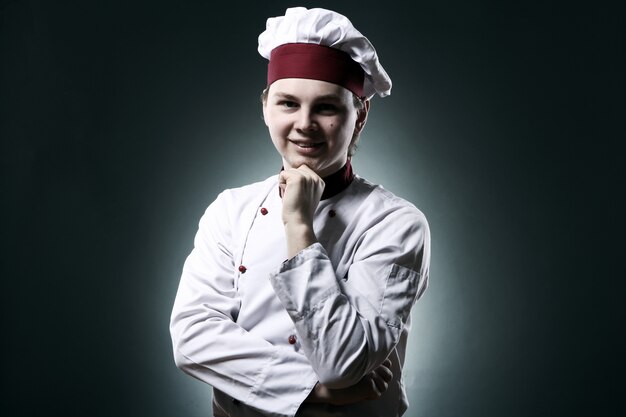 Retrato de chef sonriente