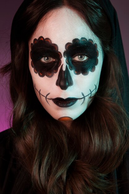 Retrato de chica de halloween