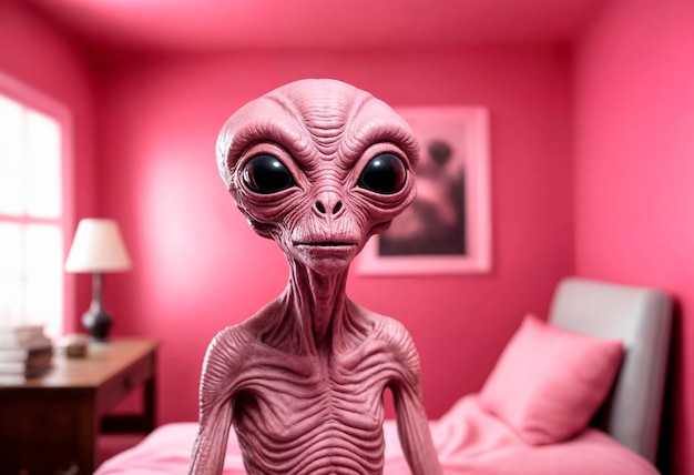 Retrato de una criatura extraterrestre o alienígena