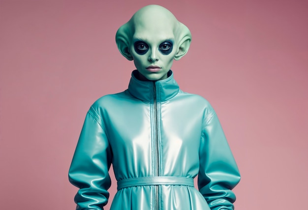 Foto gratuita retrato de una criatura extraterrestre o alienígena