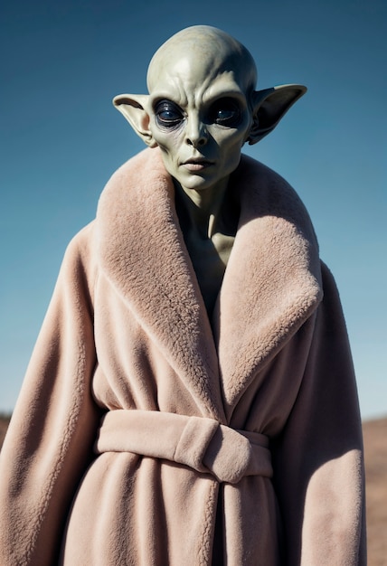 Retrato de una criatura extraterrestre o alienígena