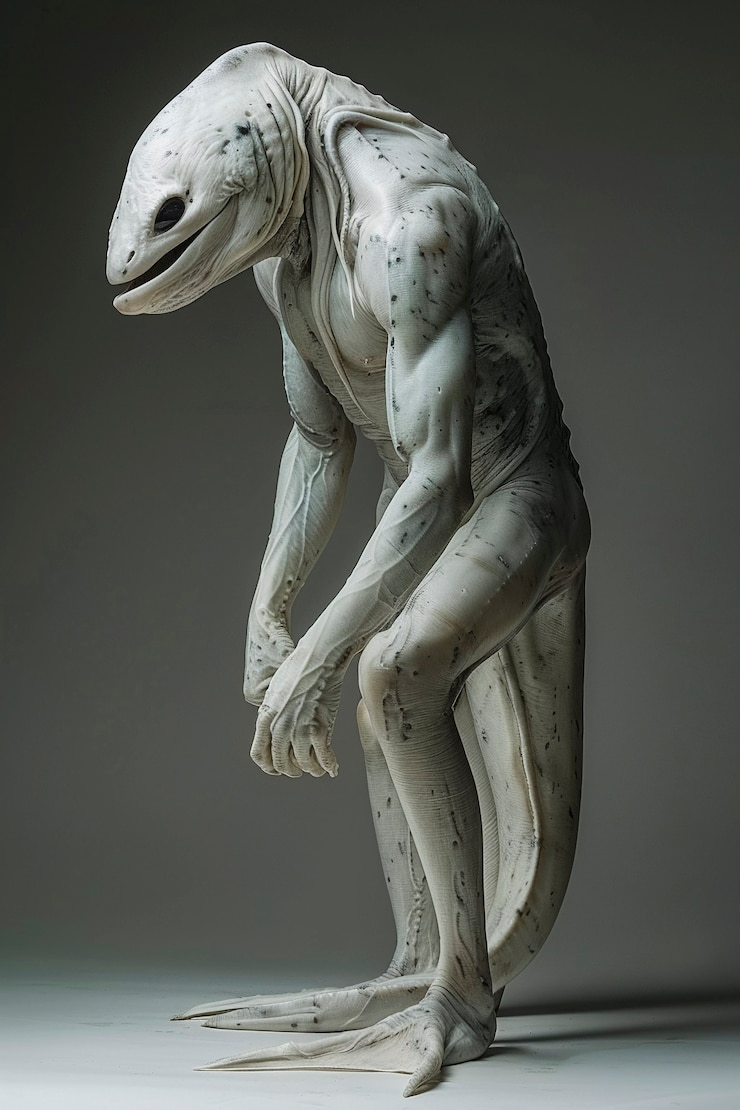 Foto gratuito retrato de una criatura masculina de fantasía del mar
