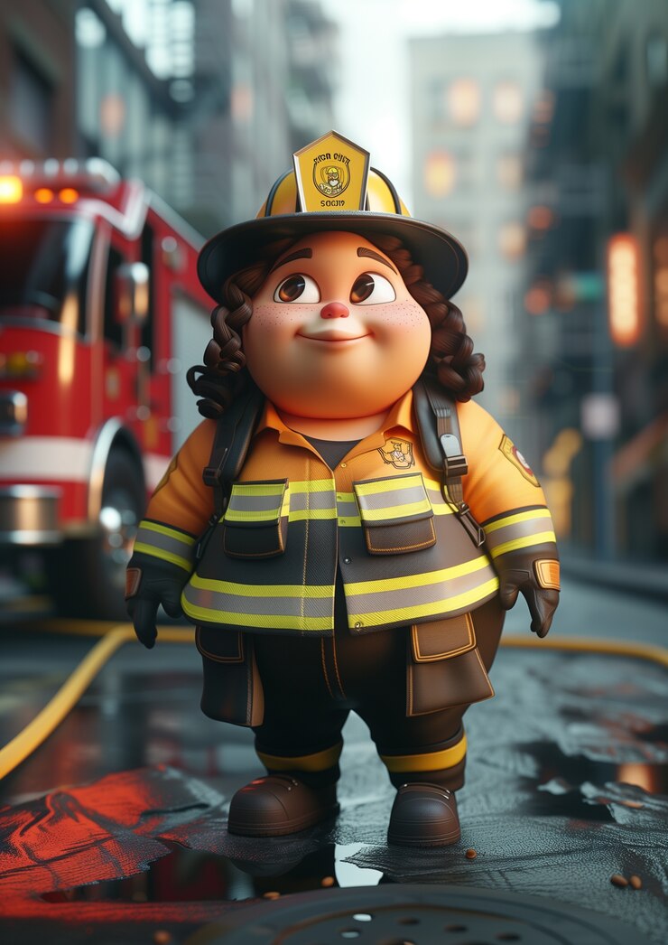 Foto gratuito retrato de dibujos animados en 3d de una mujer trabajadora en la celebración del día del trabajo