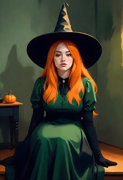 Retrato digital de una bruja