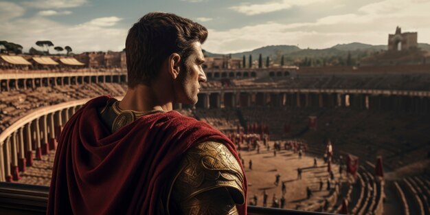 Retrato del emperador del antiguo imperio romano