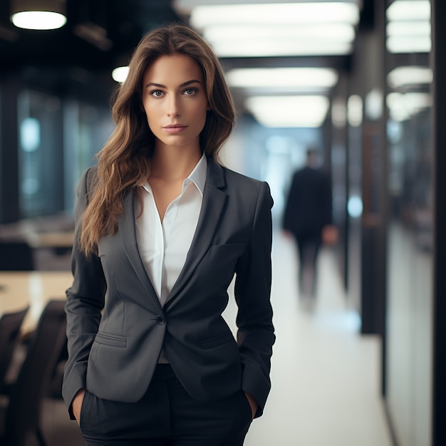 Retrato de empresaria elegante y profesional.