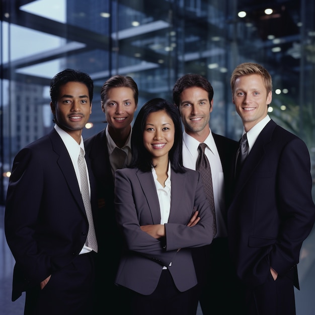 Foto gratuita retrato de empresarios profesionales trabajando juntos