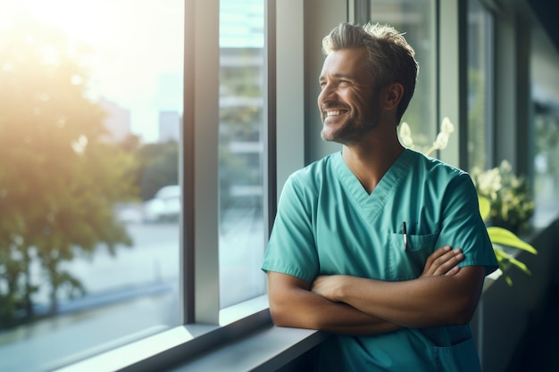 Foto gratuita retrato de enfermera en el hospital