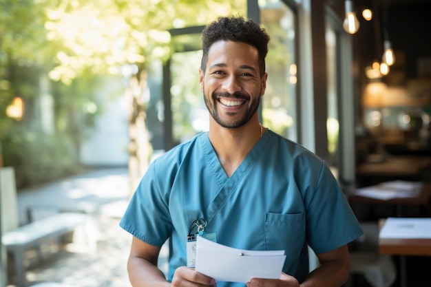 Foto gratuita retrato de enfermera en el hospital