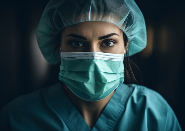 Retrato de enfermera en el hospital