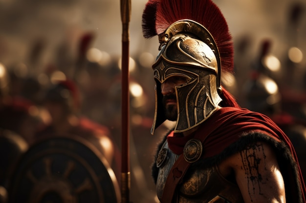 Foto gratuita retrato de un espartano griego antiguo