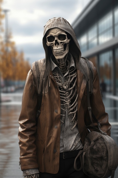 Retrato de esqueleto humano
