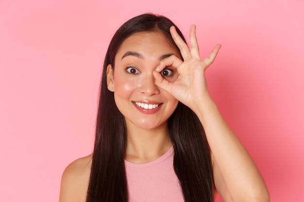 Retrato, expresiva, mujer joven