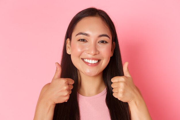 Retrato, expresiva, mujer joven