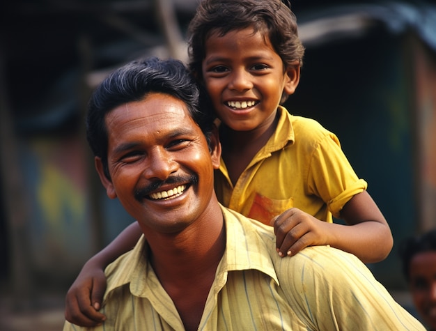 Foto gratuita retrato de familia de los indios