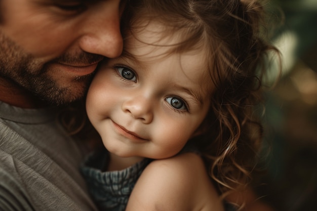 Foto gratuita retrato de una familia no tradicional con un padre soltero