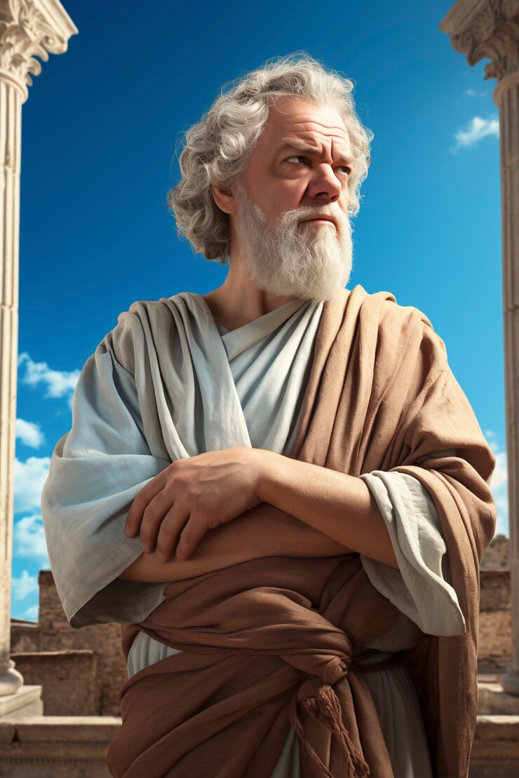 Foto gratuito retrato del filósofo de la antigua grecia