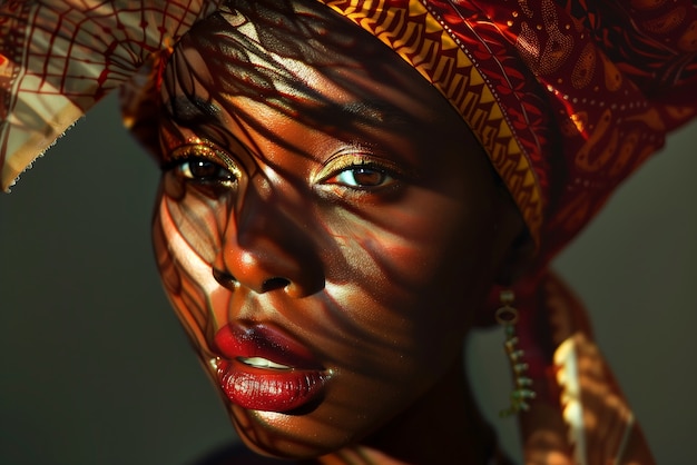 Foto gratuita retrato fotorrealista de una mujer africana