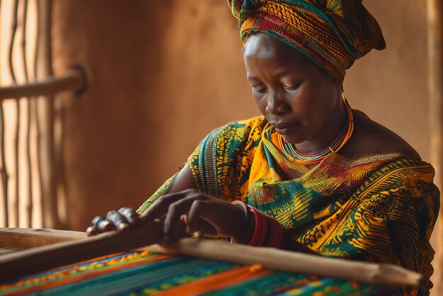 Retrato fotorrealista de una mujer africana