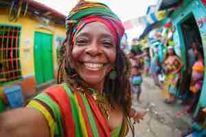 Foto gratuita retrato fotorrealista de una mujer rastafari africana con dreads