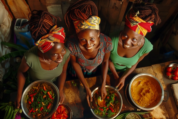 Foto gratuita retrato fotorrealista de una mujer rastafari africana con dreads