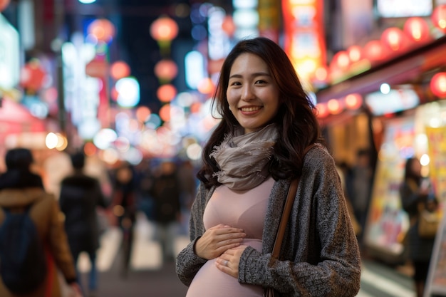 Foto gratuita retrato de una hermosa mujer embarazada